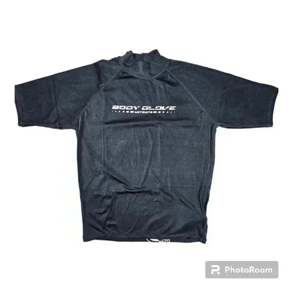 Body Glove wet suit rash guard with sticker Vintage short sleeved  black NWT XXL - Picture 1 of 7